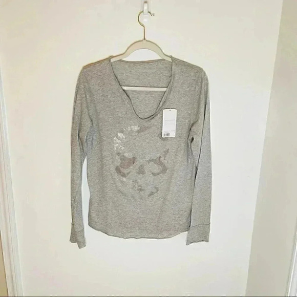 NWT Zadig & Voltaire Tunisien Camo Strass Skull Henley - Picture 2 of 8